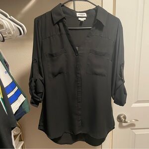 Express Women's Elegant Black Blouse